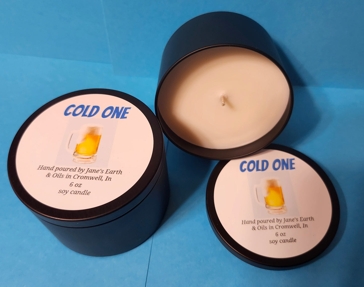 Fun Scents Black Tin Candles
