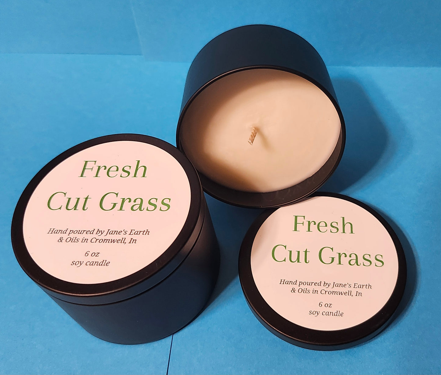 Fun Scents Black Tin Candles