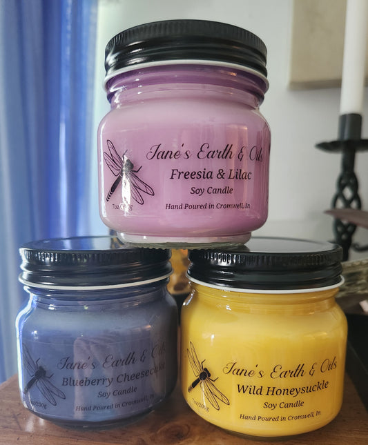 Special Edition Colored glass soy candles